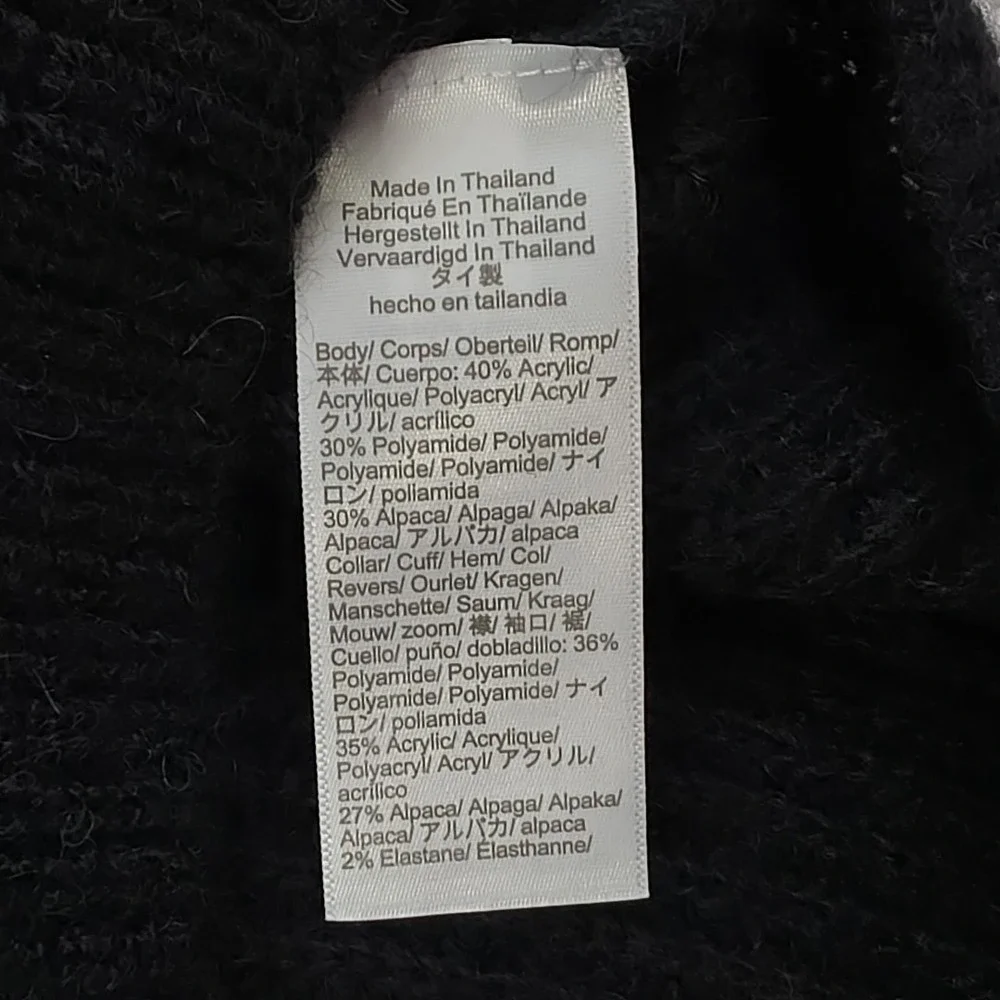 Madewell Alpaca Blend Sweater Women L Large True Black NEW Long Sleeve Crew Neck